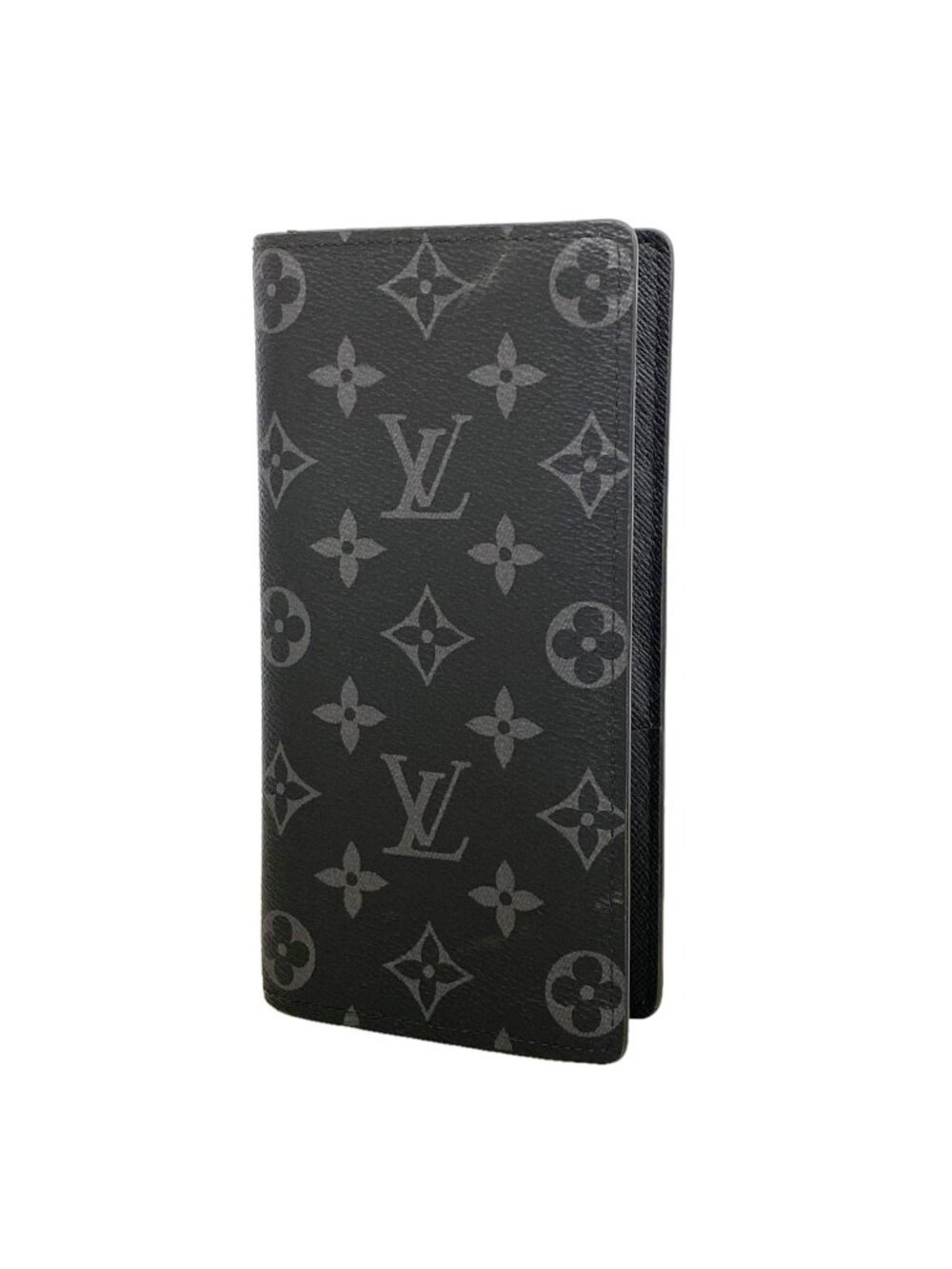 Louis Vuitton Wallet Monogram Eclipse Portefeuille Brazza Black